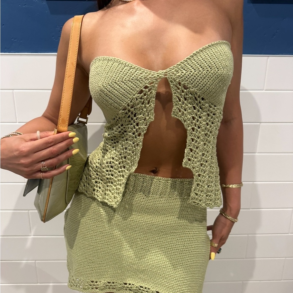 Crochet skirt set